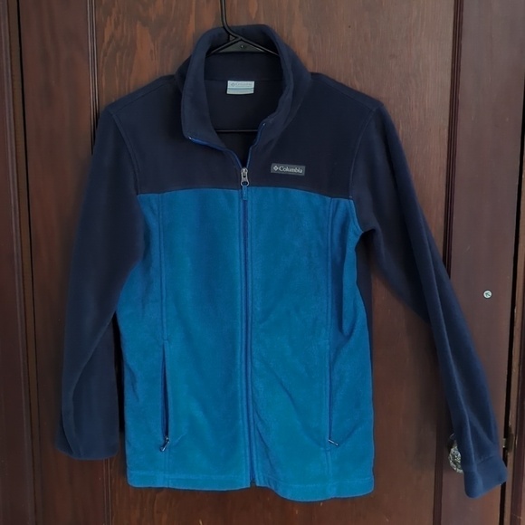 Columbia Other - Columbia Blue Classic Fleece Full Zip Jacket Size Large (14/16)